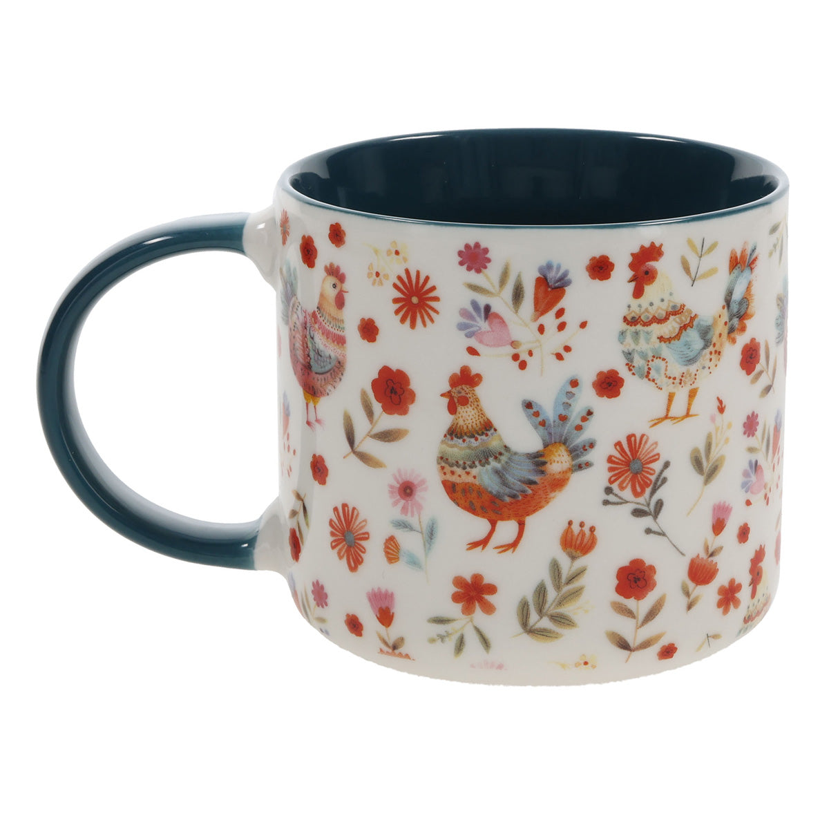 Geloof Maak Alles Moontlik Afrikaans Ceramic Mug with Dark Teal Interior