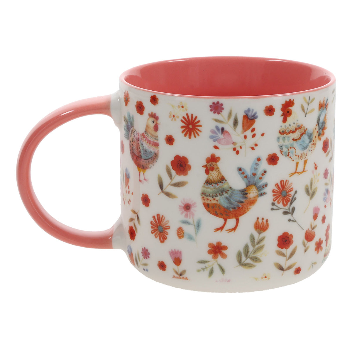 Liefde Oorwin Alles Afrikaans Ceramic Mug with Coral Interior and Handle