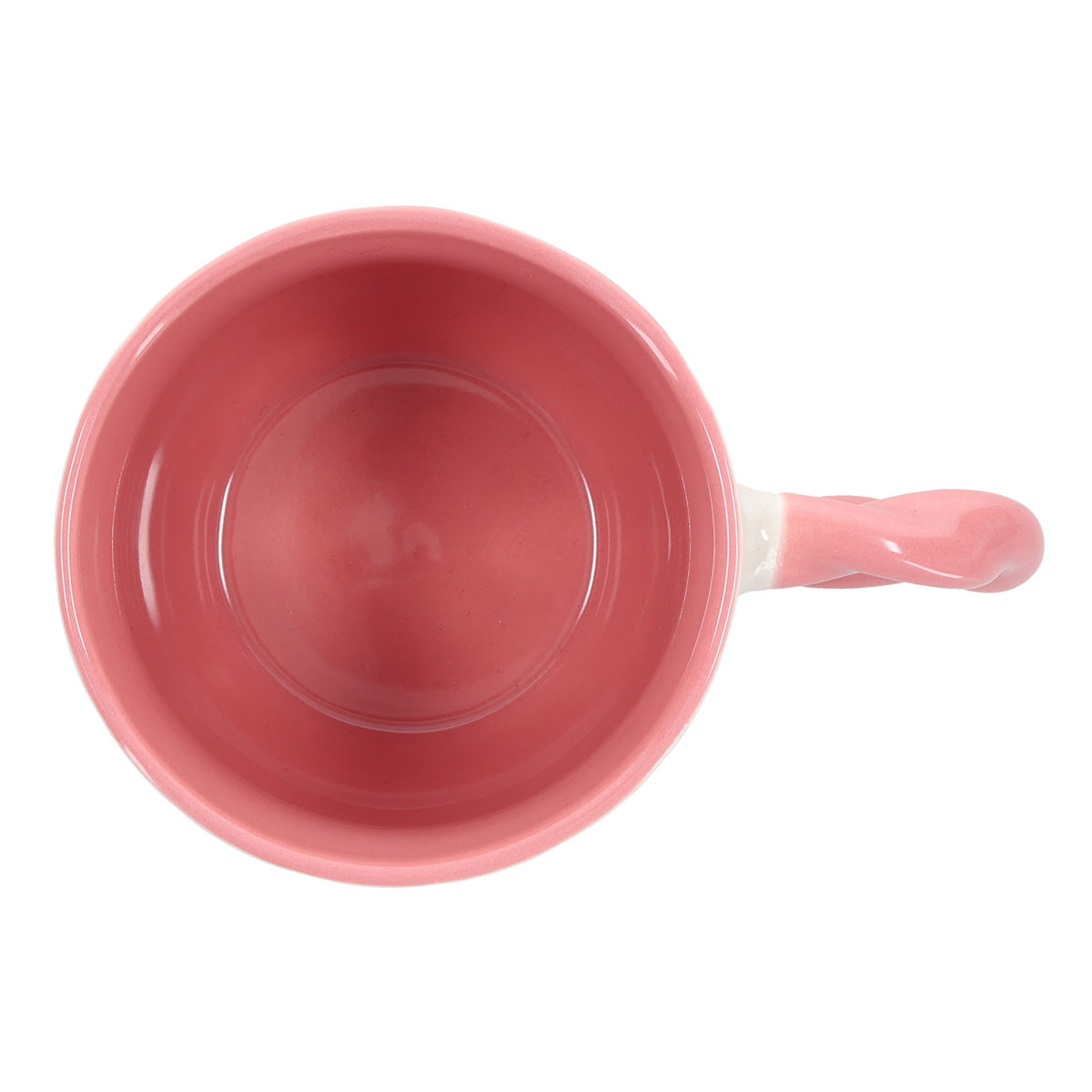 Be Still and Know Ceramic Mug with Pink Interior and Handle