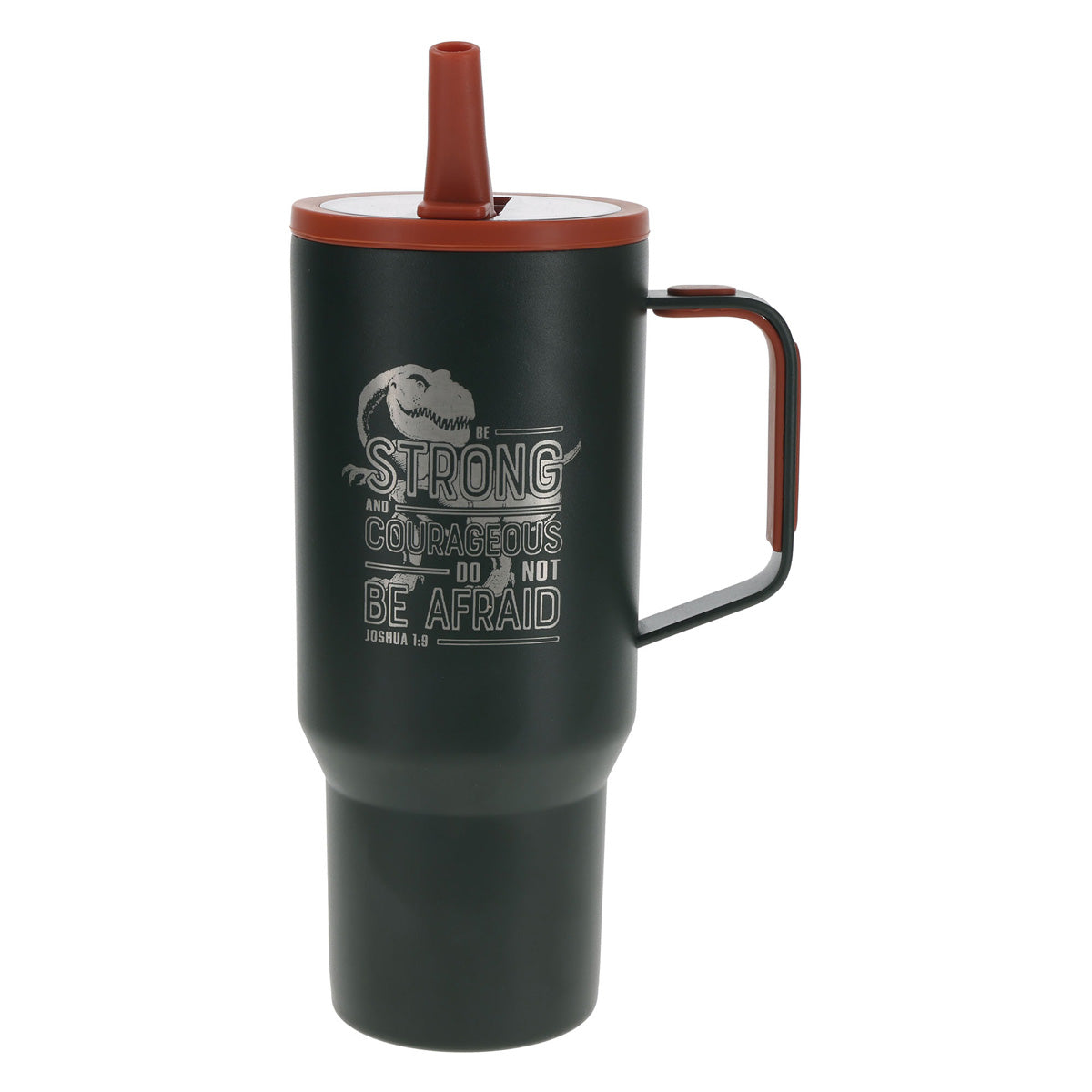 Travel Mug - Be Strong and Courageous (Stainless Steel, with Handle)