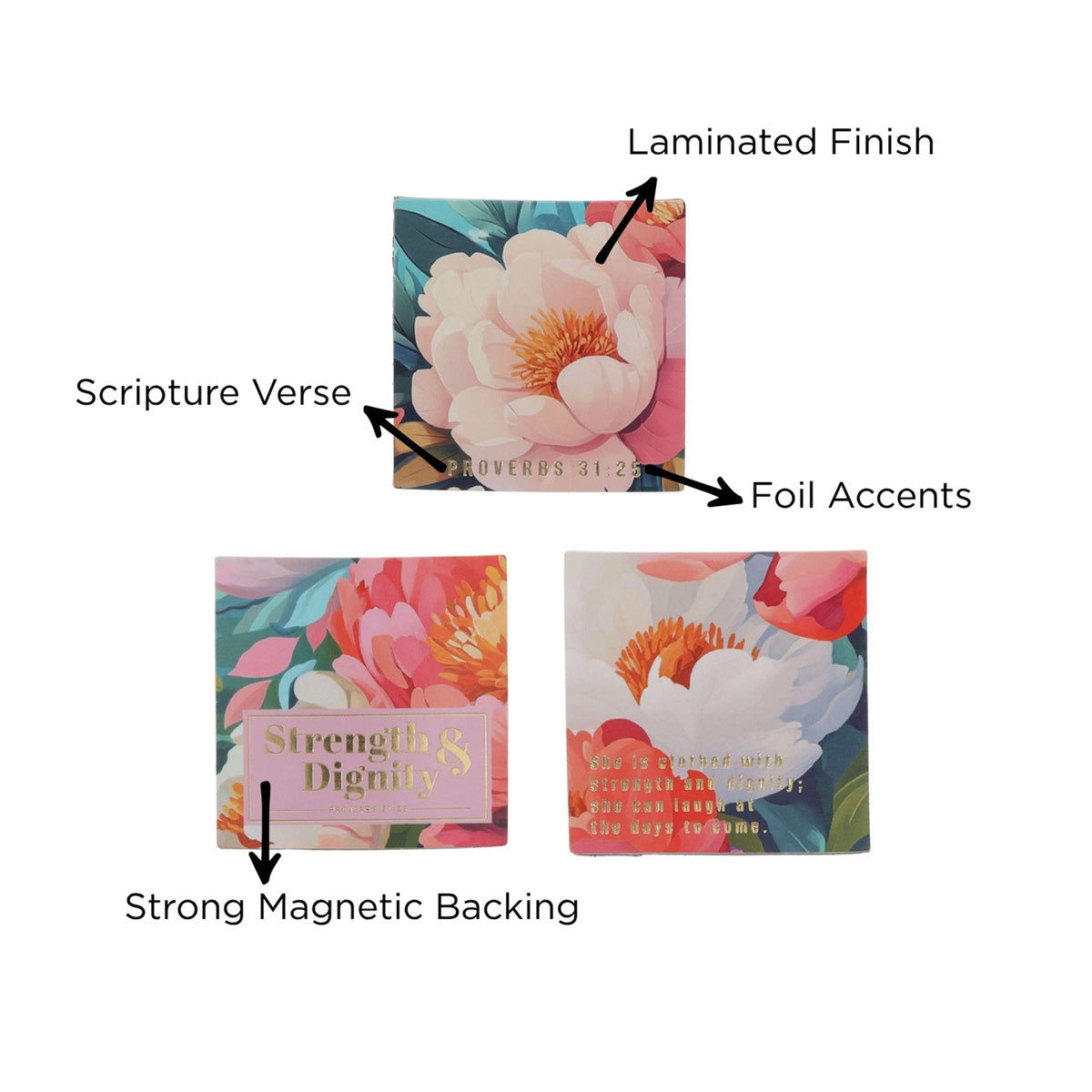 Strength and Dignity Three-Piece Magnetic Set