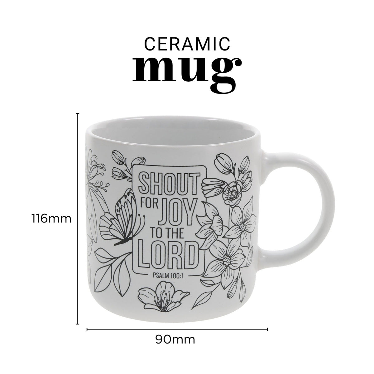 Joy to the Lord Ceramic Coloring Mug
