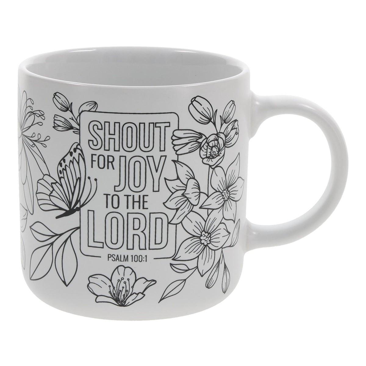 Shout for Joy to the Lord Ceramic Coloring Mug