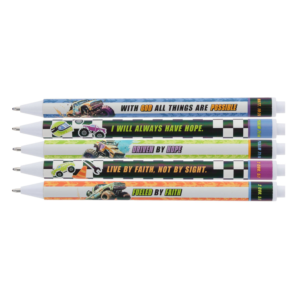 All Things Are Possible Five-Piece Pen Set with Blue Ink