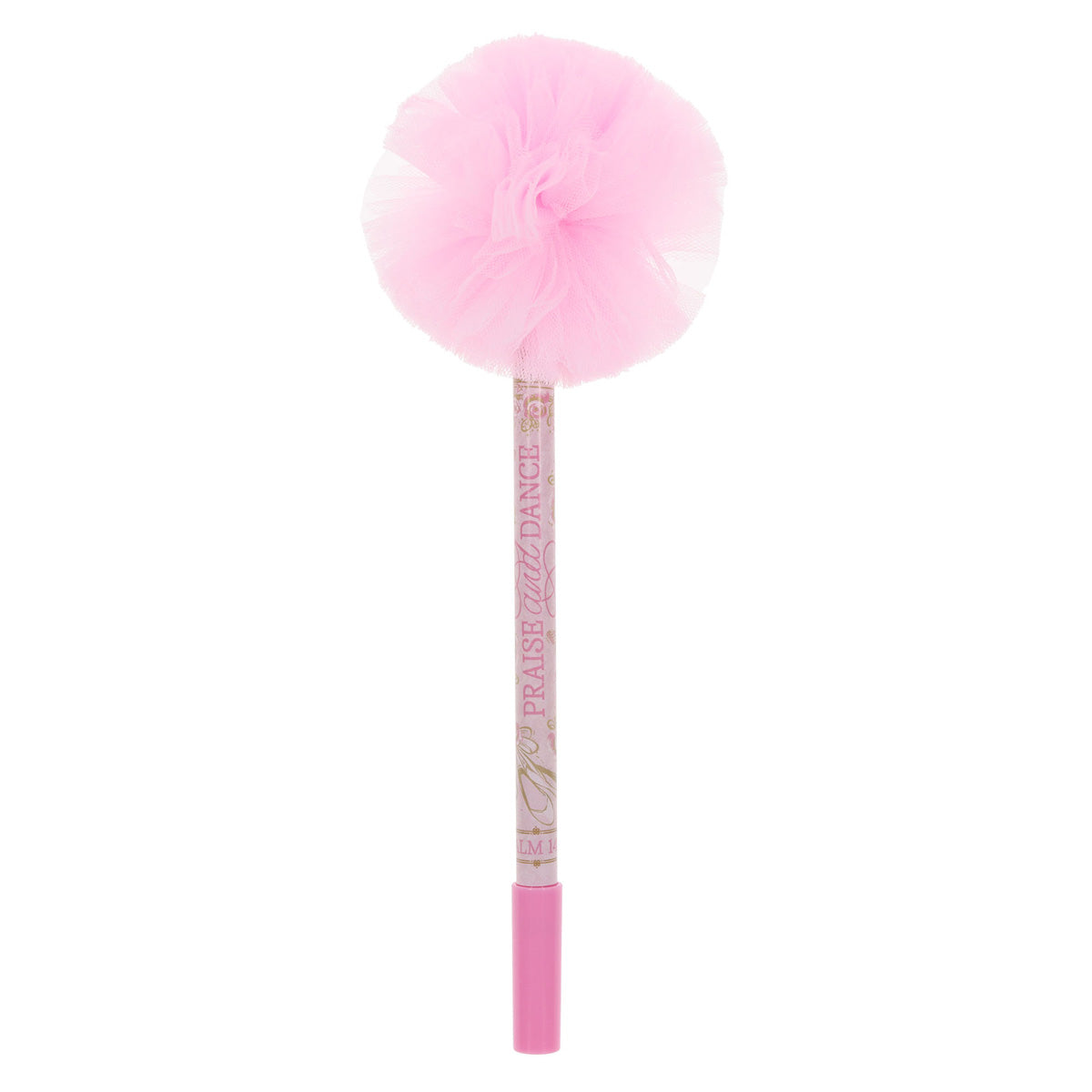 Praise and Dance Pen with Pink Tulle Pom-Pom and Blue Ink Pack of 12 Merchandiser