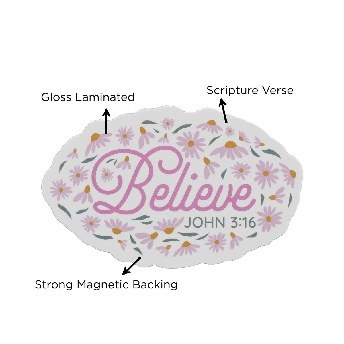 Believe Magnet with a Message