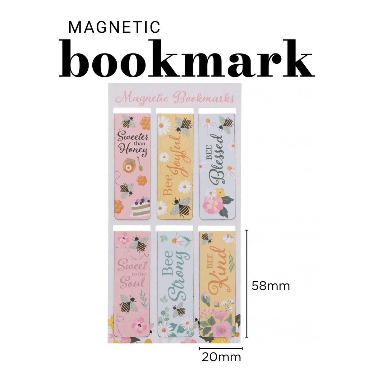 Sweeter than Honey Six-Piece Magnetic Bookmark Set