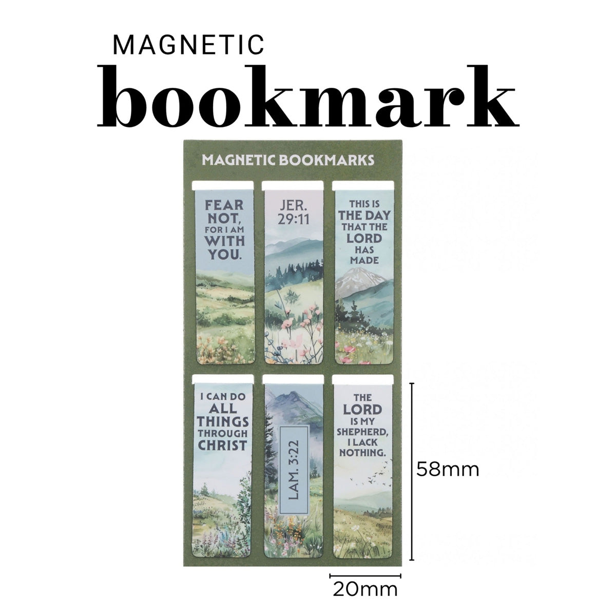 Landscapes Six-Piece Magnetic Bookmark Set
