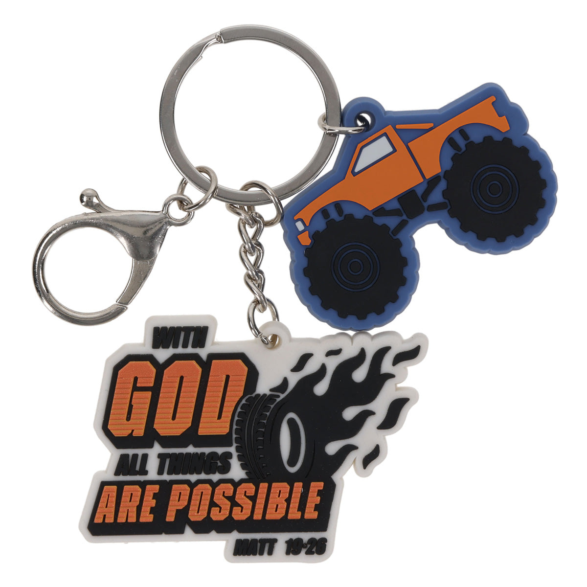 With God All Things Are Possible PVC Keychain