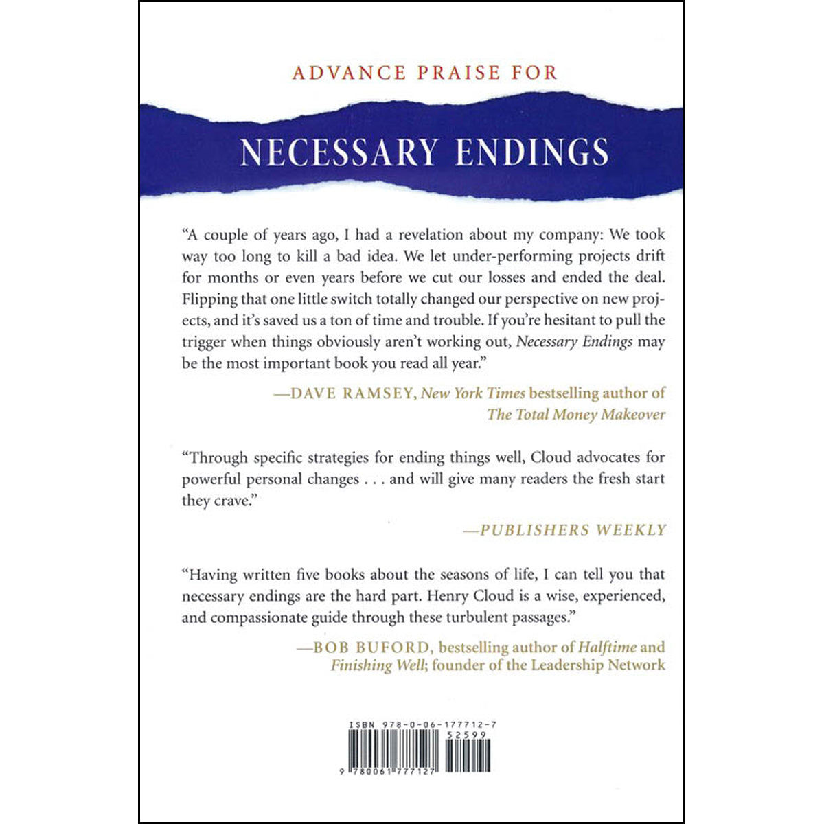 Necessary Endings: Employees / Relationships We All Have To Give Up To Move Forward (Hardcover)
