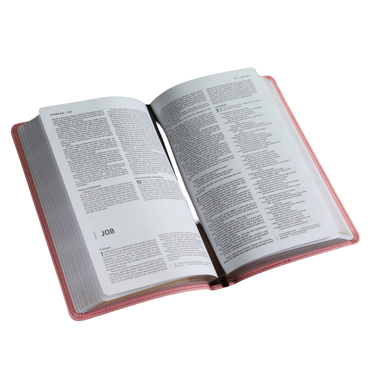 NIV Pink / Brown Imitation Leather Premium Gift Bible Red Letter Comfort Print