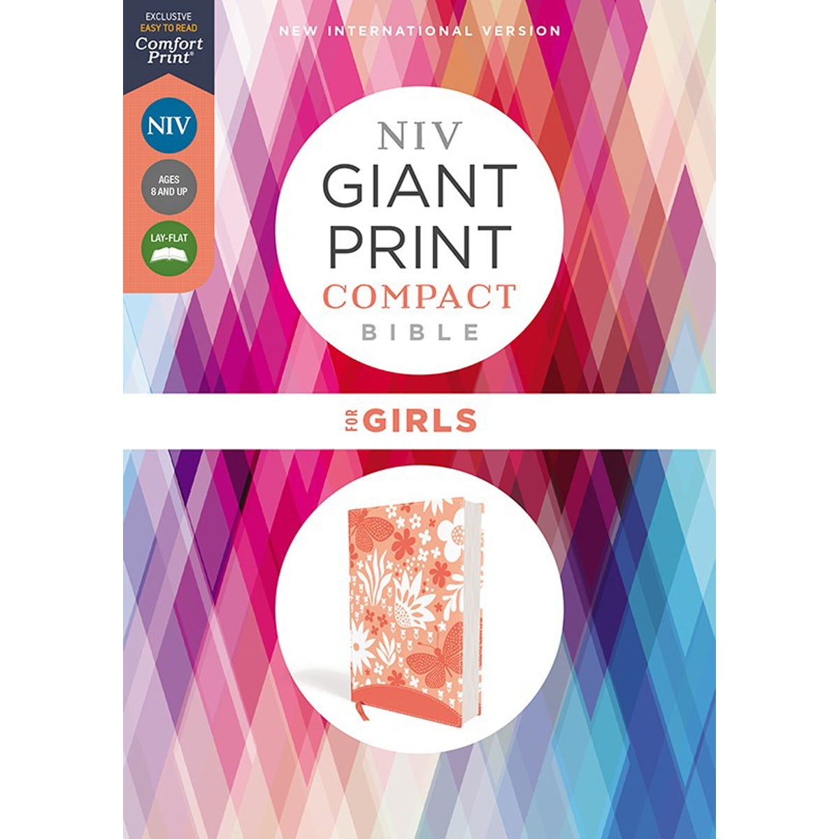 NIV Compact Giant Print Red Letter Bible For Girls Coral (Comfort Print)(Imitation Leather)