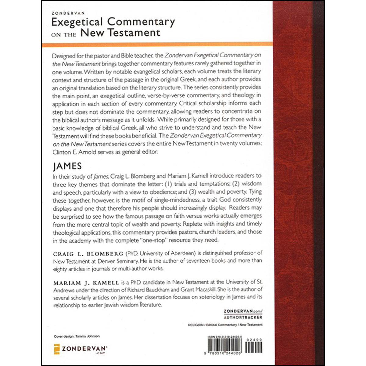 James (Zondervan Exegetical Commentary On The New Testament)(Hardcover)