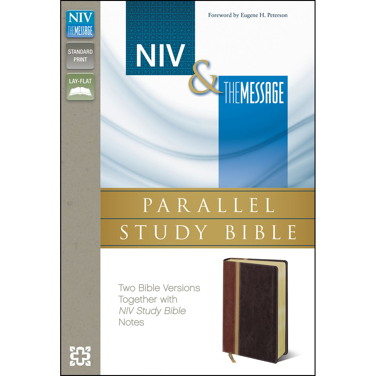 NIV / Message Side / Side Study Pers Size Dark Car / Black Chery (Imitation Leather)