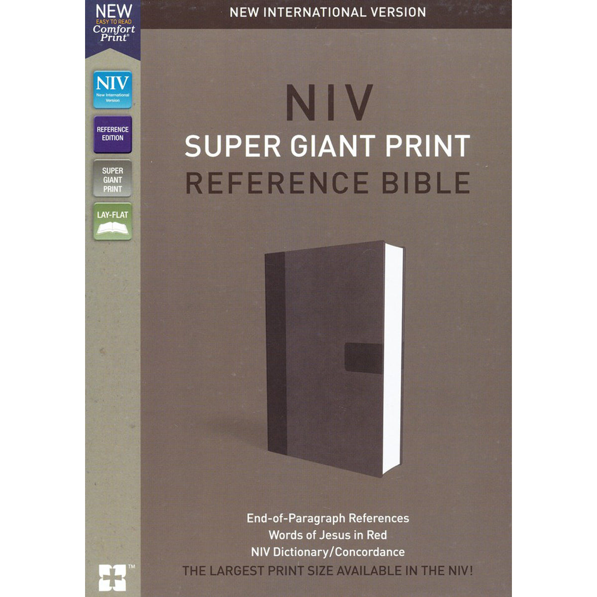 NIV Reference Bible Red Letter Super Giant Print Grey / Red (Imitation Leather)