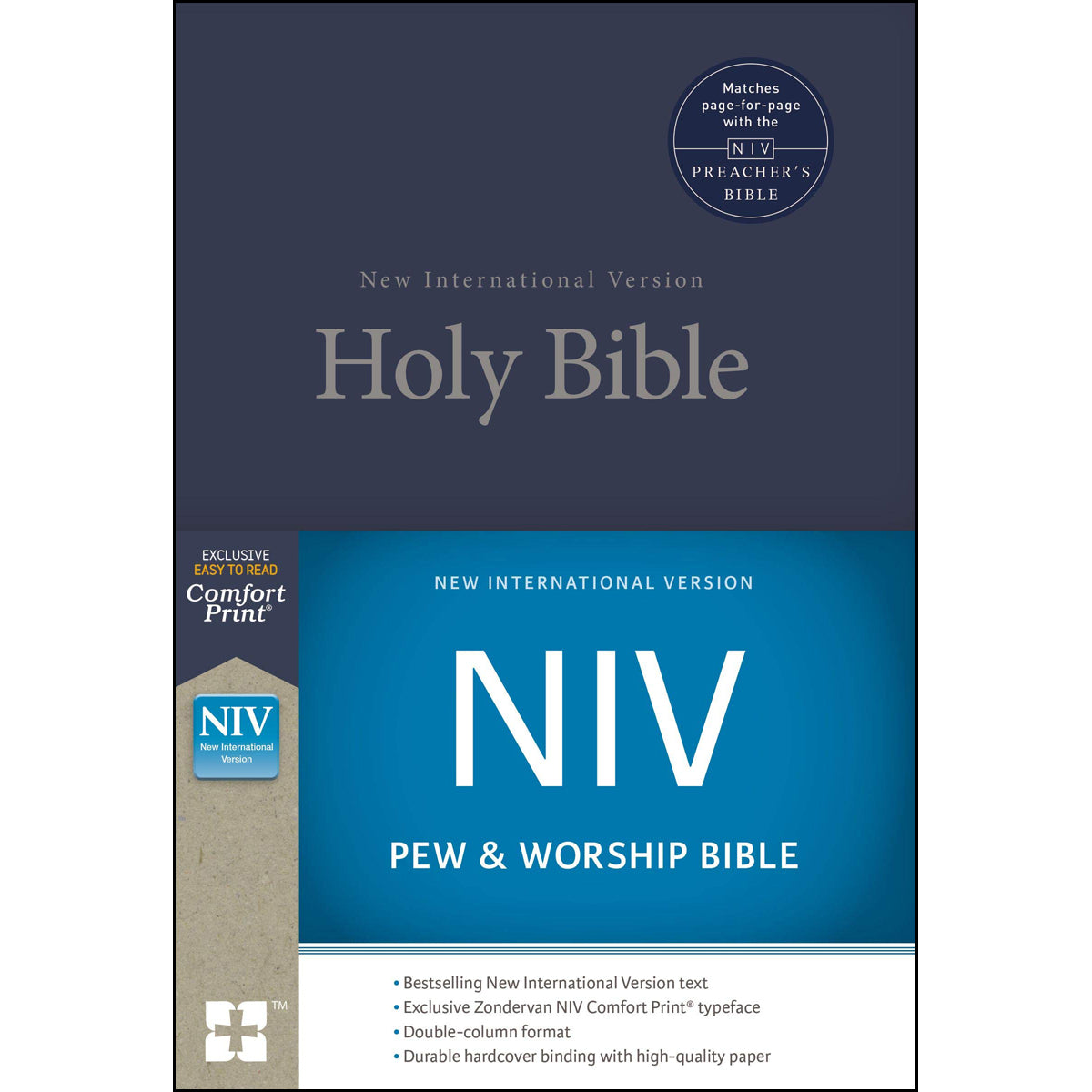 NIV Pew And Worship Bible Blue (Comfort Print)(Hardcover)