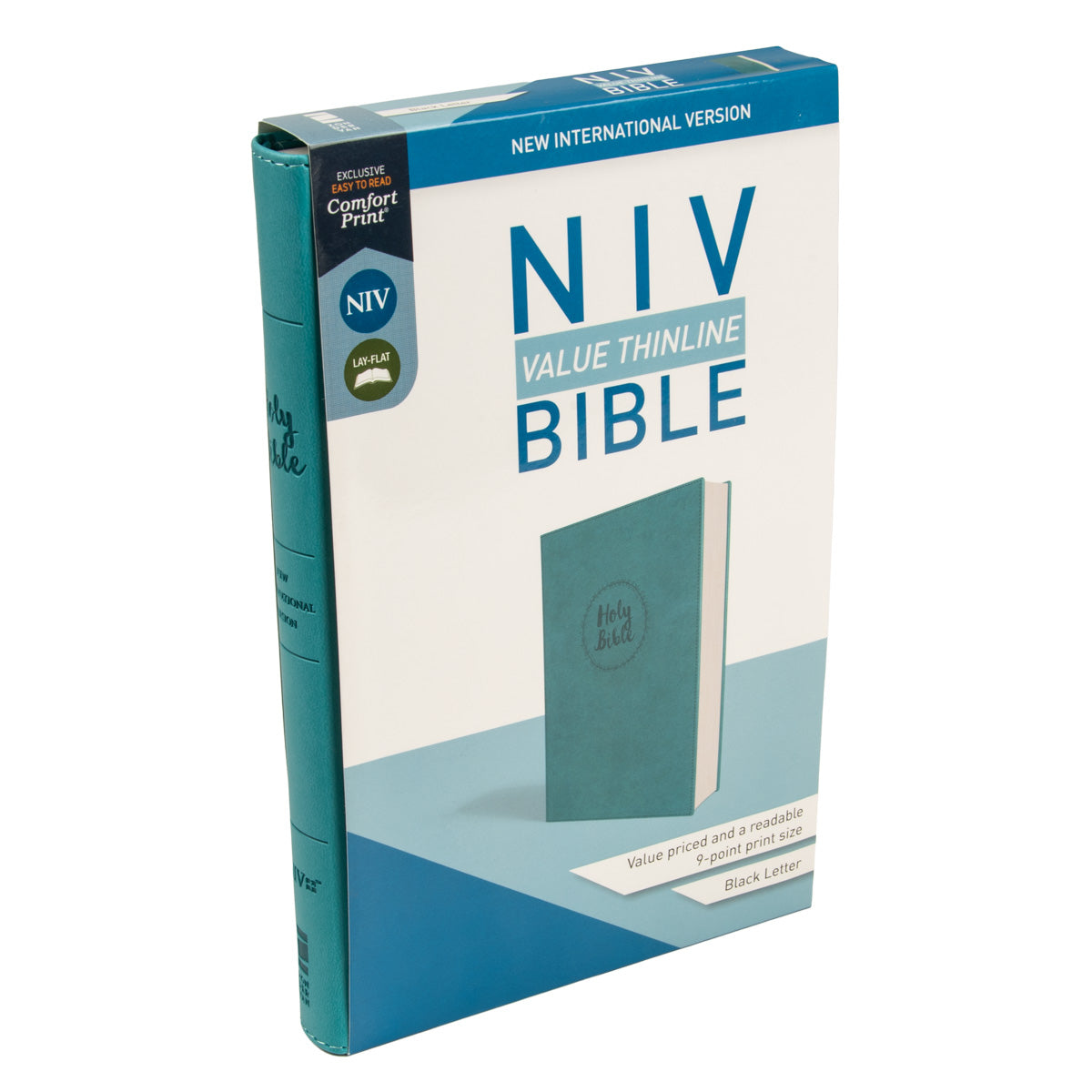 NIV Faux Leather Value Thinline Bible Teal Comfort Print