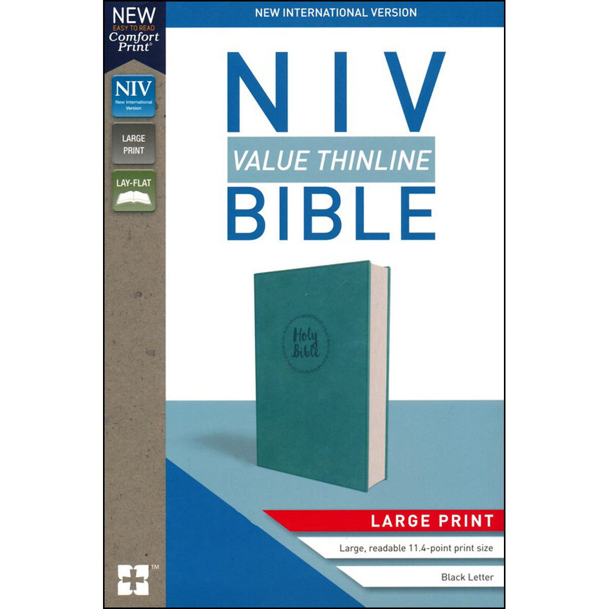 NIV Value Thinline Bible Large Print Blue (Comfort Print)(Imitation Leather)