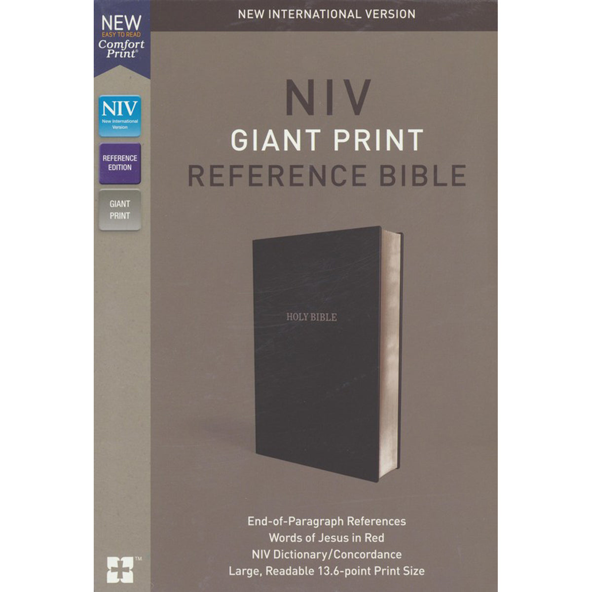 NIV Reference Giant Print Leather Look Red Letter Black (Comfort Print)(Imitation Leather)