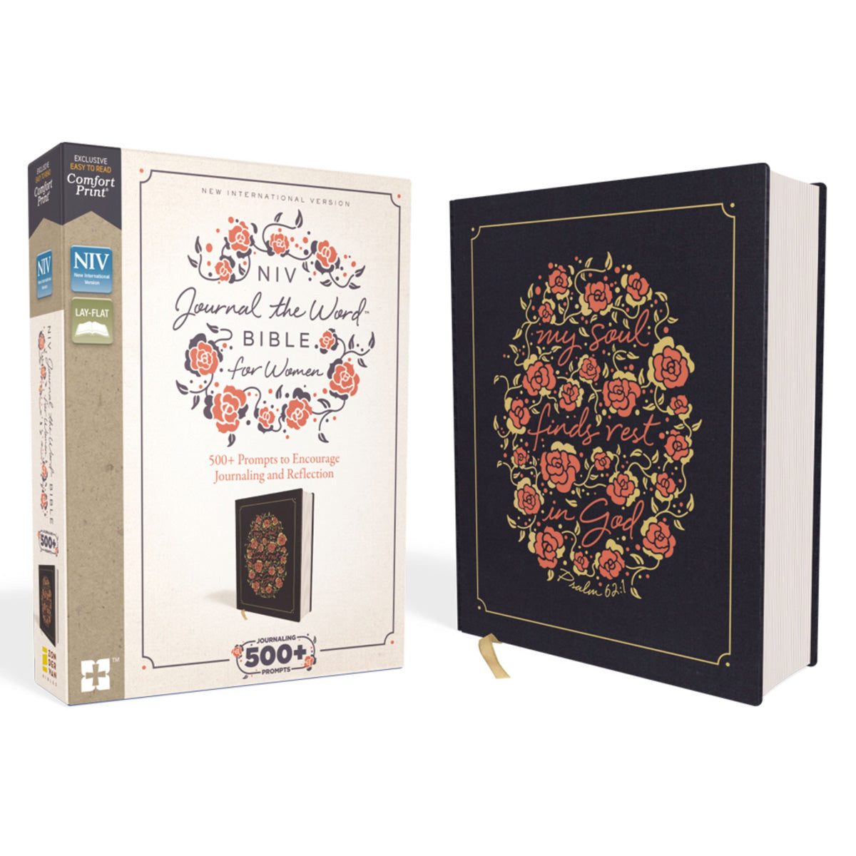NIV Navy Hardcover Cloth Journal the Word Bible for Women Red Letter Comfort Print