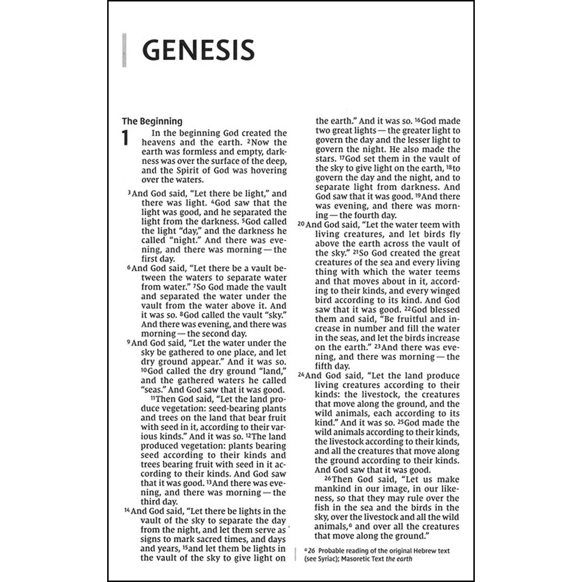 NIV Thineline Bible Large Print Premium Black (Genuine Leather)