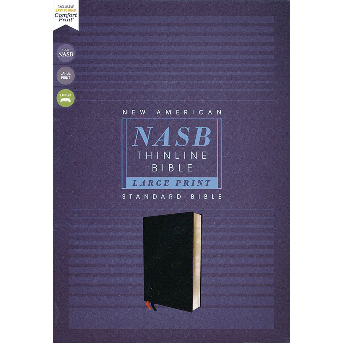 NASB Thinline Bible LP (1995) Red Letter Black (Comfort Print)(Bonded Leather)