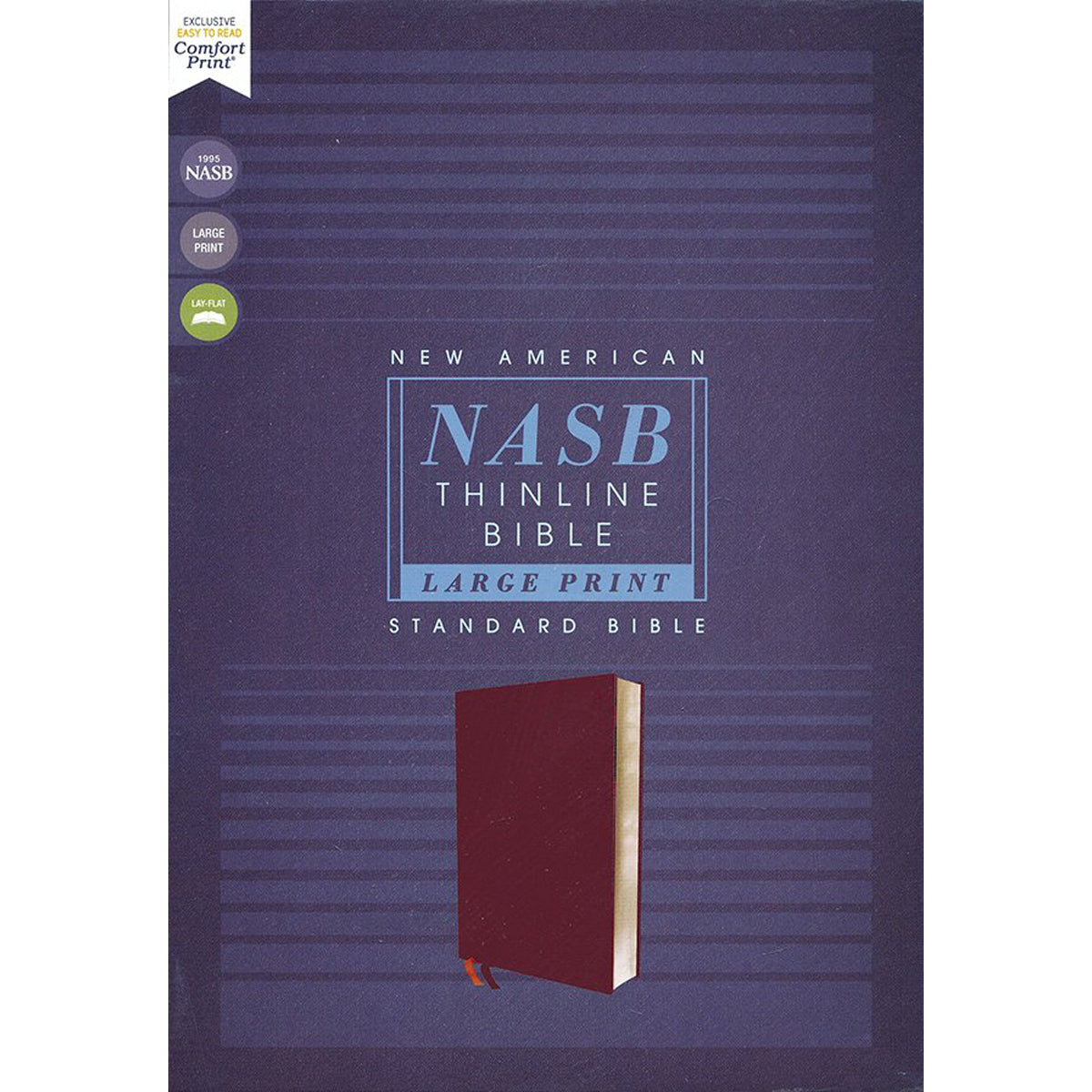 NASB Thinline Bible LP (1995) Red Letter Burgundy (Comfort Print)(Bonded Leather)