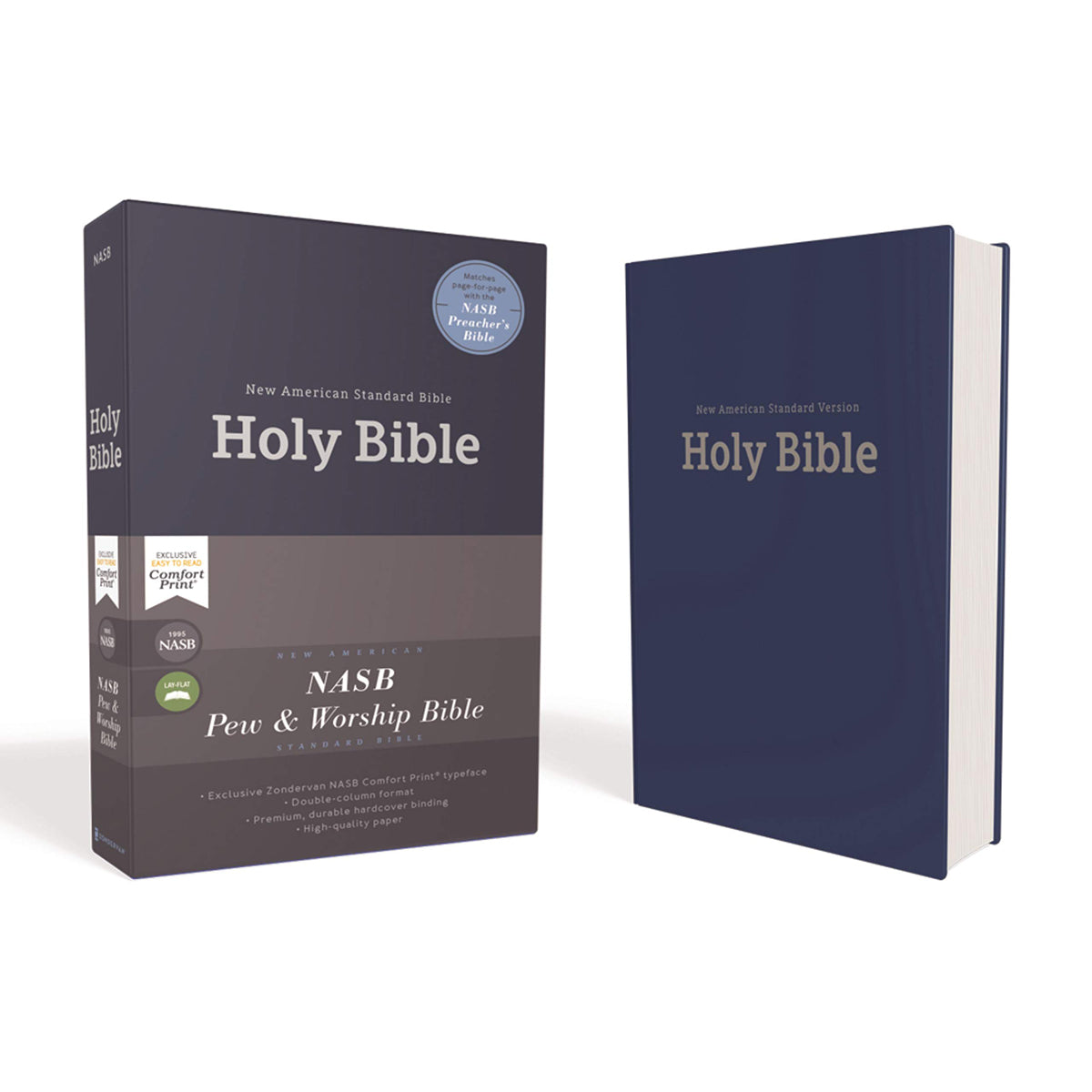 NASB Pew And Worship Bible (1995) Blue (Comfort Print)(Hardcover)