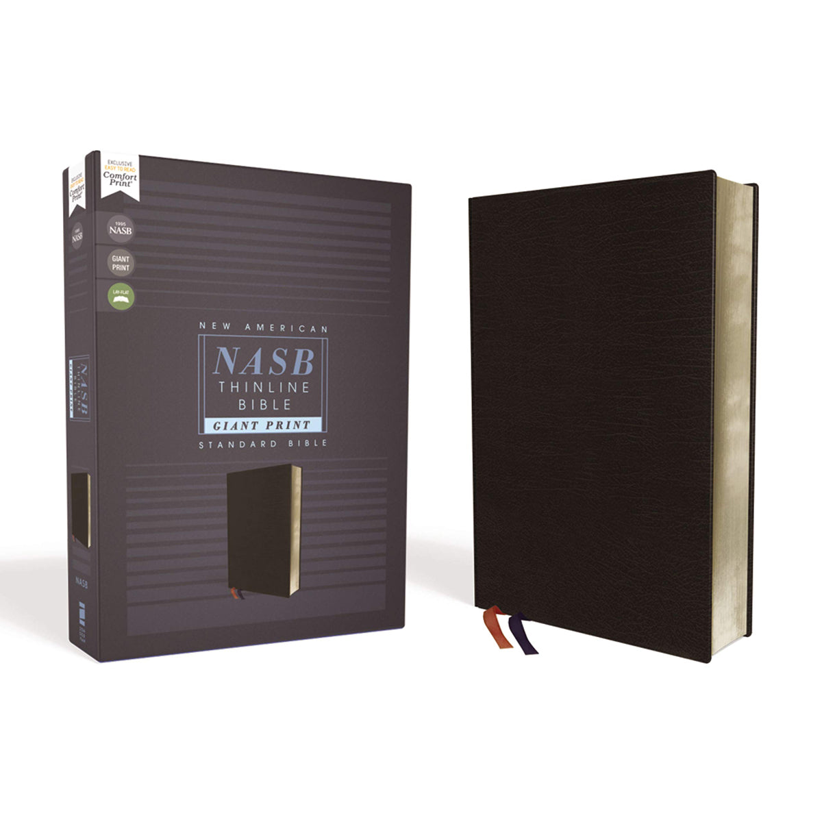 NASB Thinline Bible GP (1995) Red Letter Black (Comfort Print)(Bonded Leather)