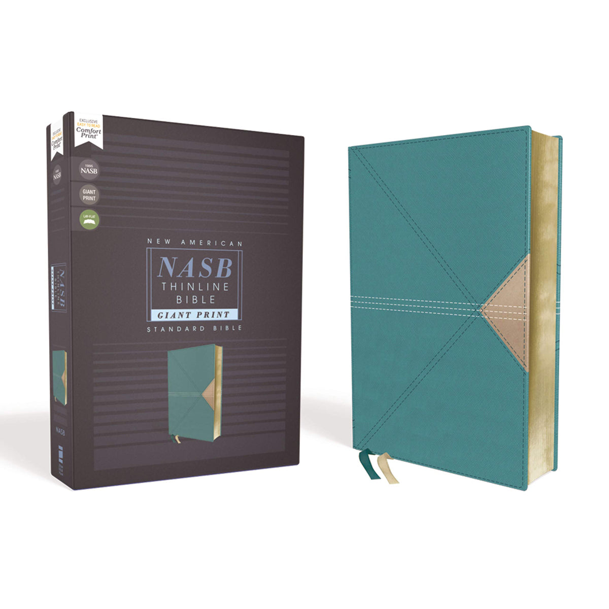 NASB Thinline Bible GP (1995) Red Letter Teal (Comfort Print)(Imitation Leather)