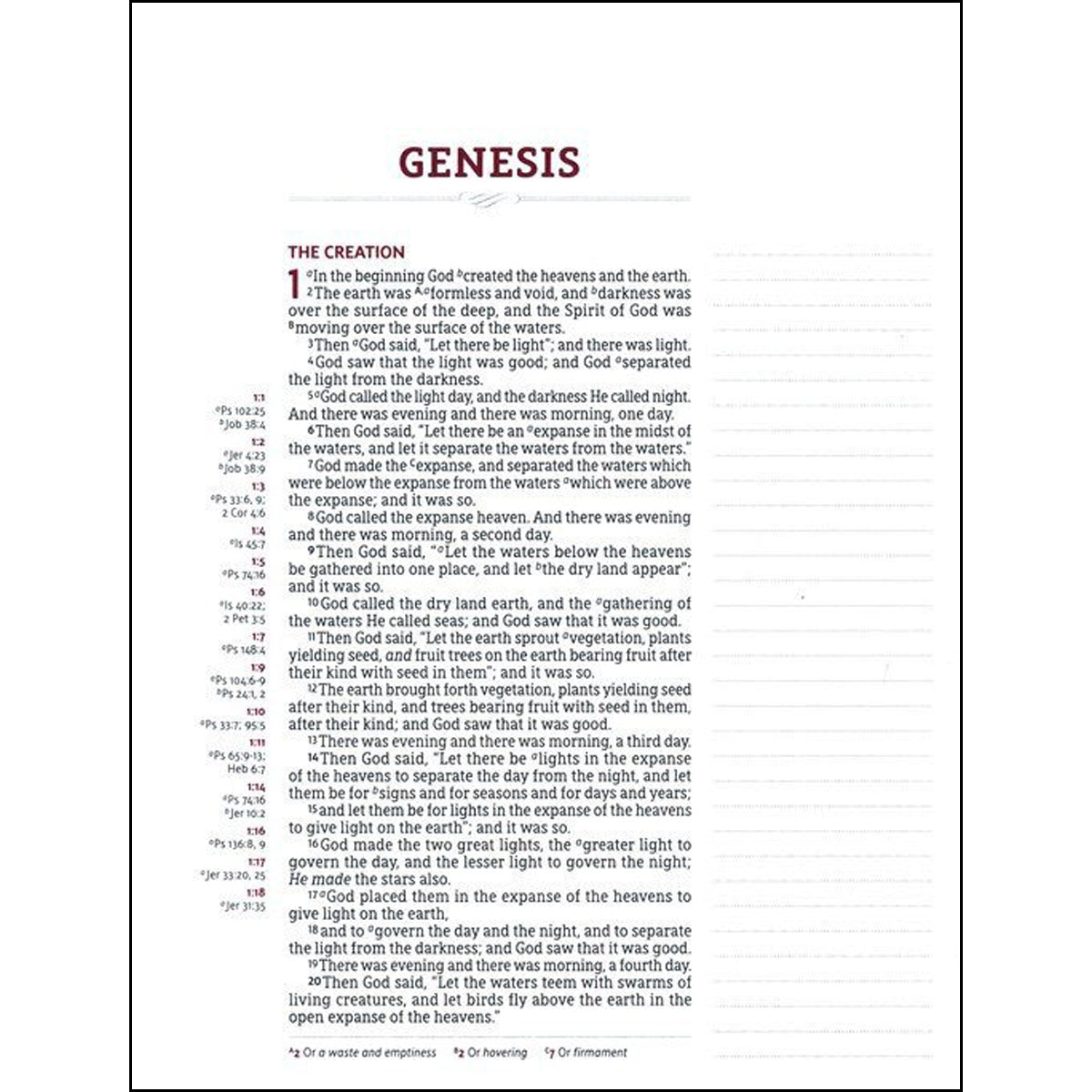 NASB (1995) Journal The Word Reference Bible, Red Letter Edition, Black (Comfort Print)(Hardcover)