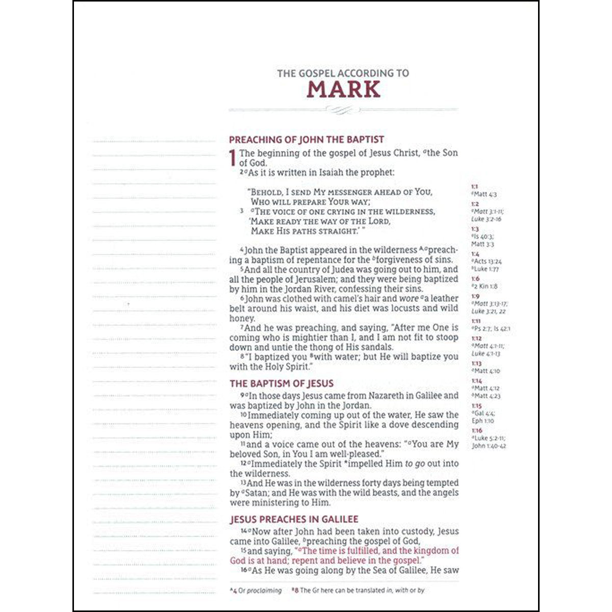 NASB (1995) Journal The Word Reference Bible, Red Letter Edition, Black (Comfort Print)(Hardcover)