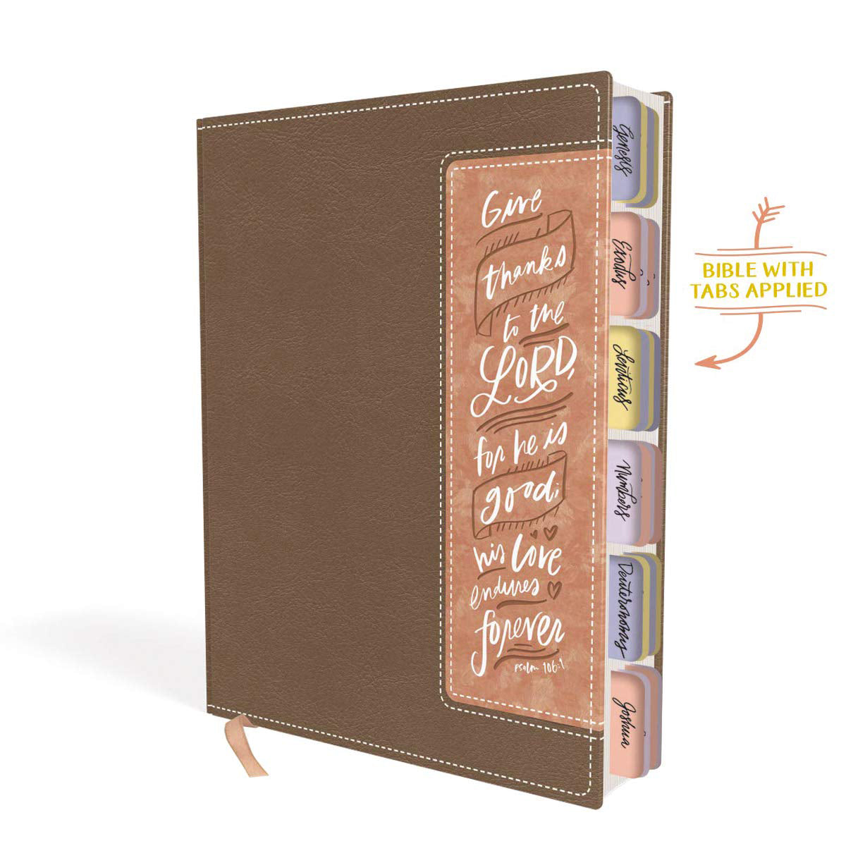 NIV Beautiful Word Bible Peel / Stick Tab Brown (Comfort Print)(Imitation Leather)