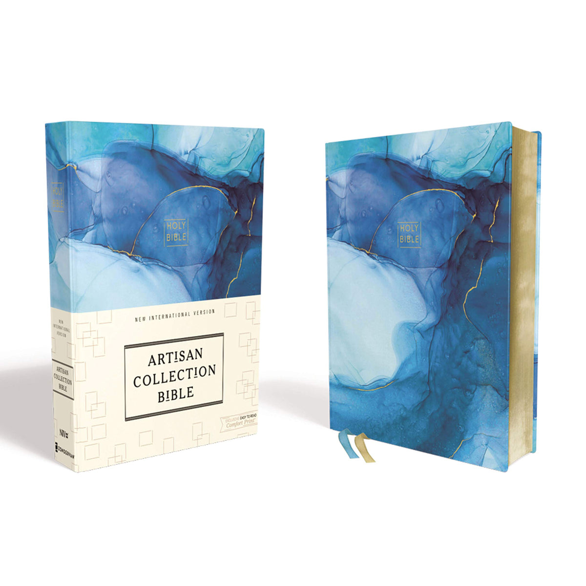 NIV Artisan Collection Bible Red Letter Blue Art (Comfort Print)(Hardcover)