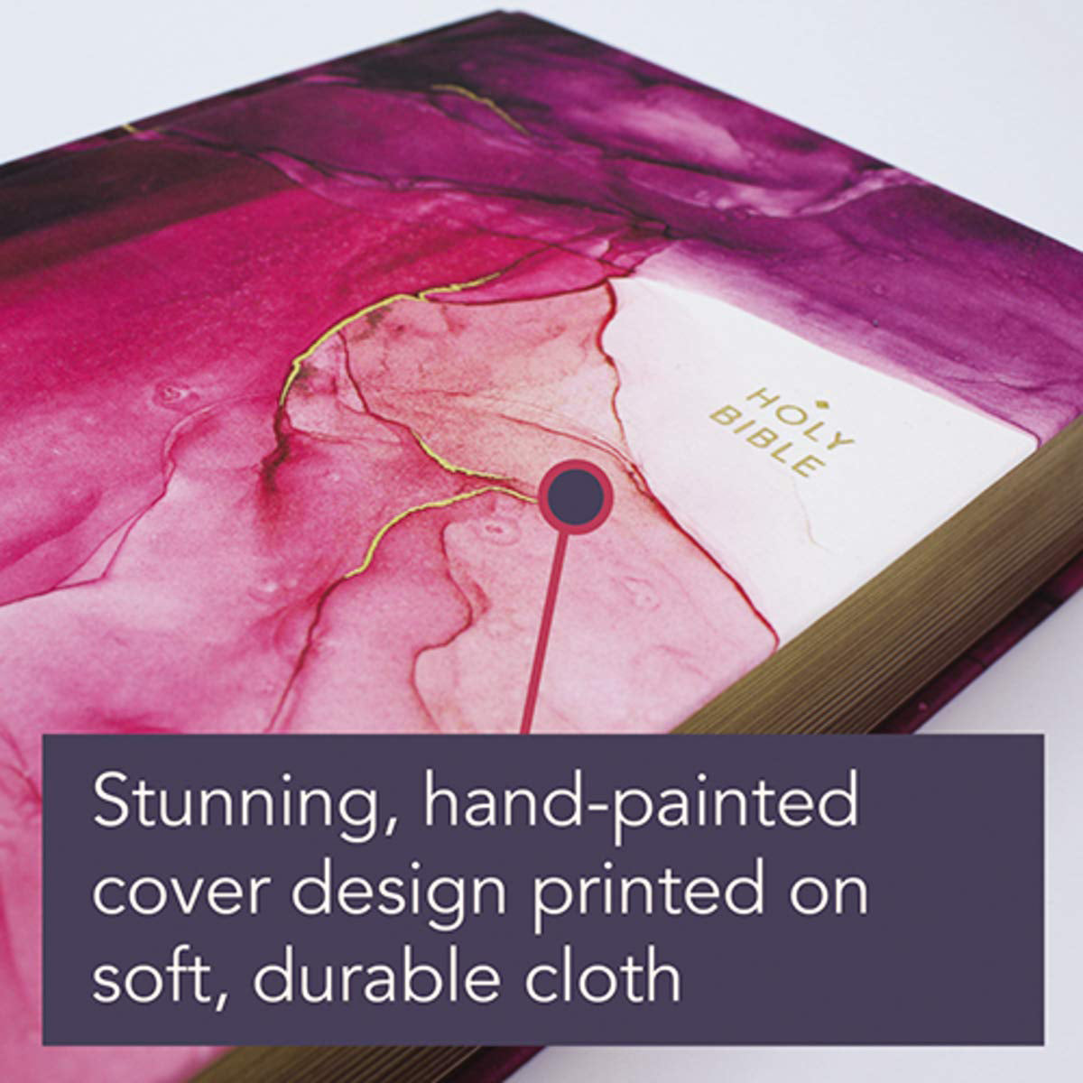 NIV Artisan Collection Bible Red Letter Pink Art (Comfort Print)(Hardcover)