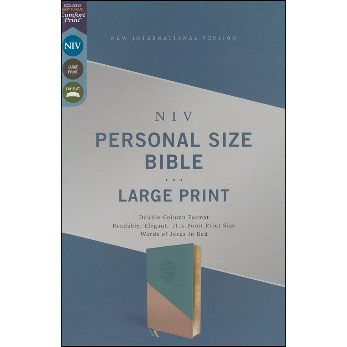 NIV Personal Size Bible Large Print Teal / Gold (Comfort Print)(Imitation Leather)
