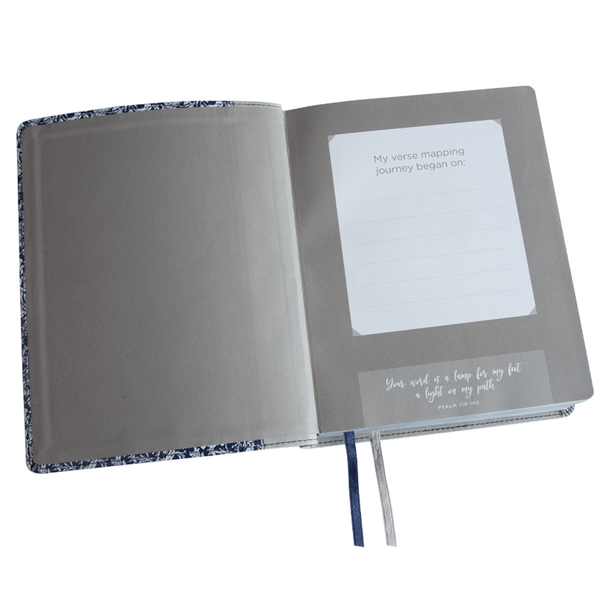 NIV Verse Mapping Bible Navy Floral (Comfort Print)(Imitation Leather)
