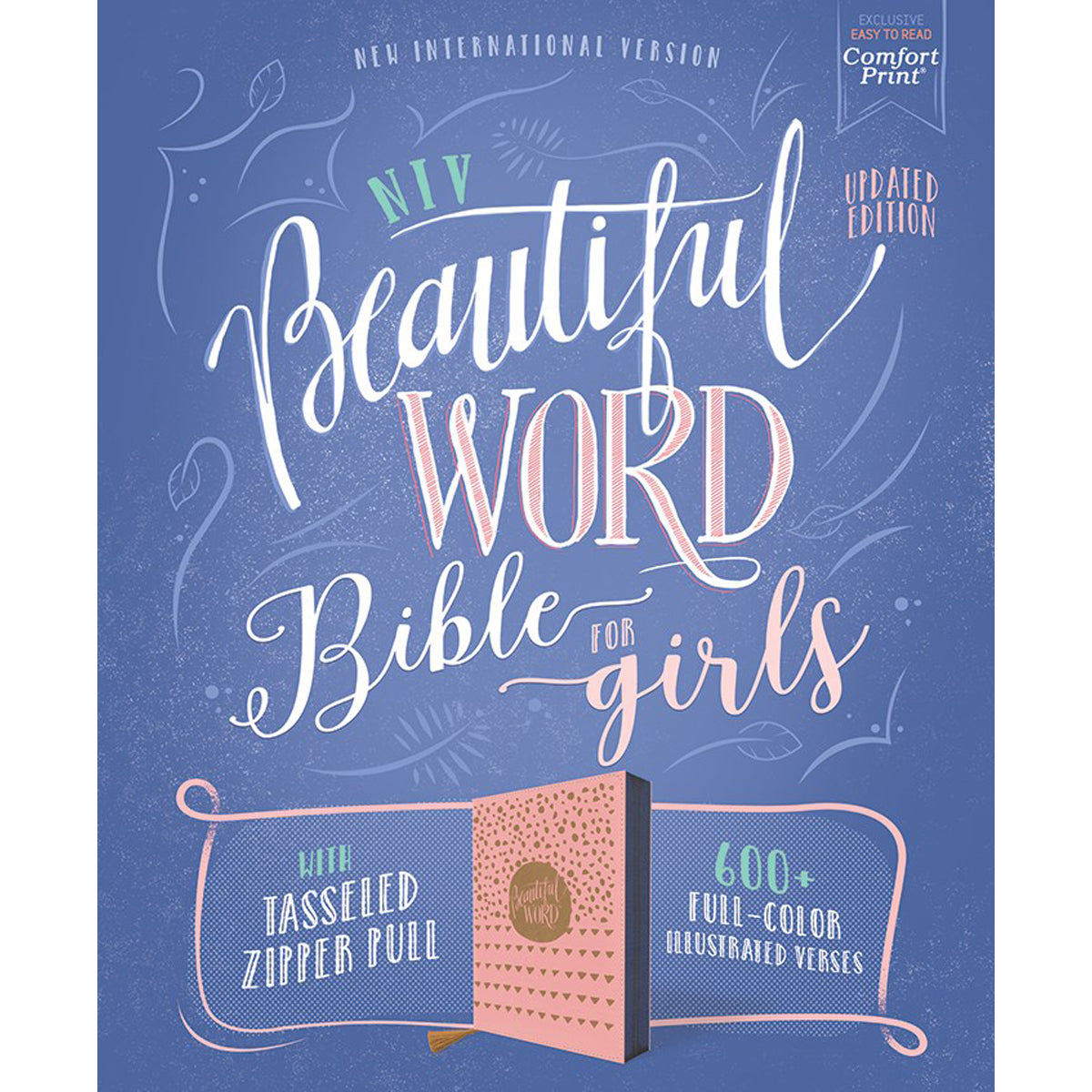 NIV Beautiful Word Bible Red Letter with Zipper For Girls Pink (Imitation Leather)