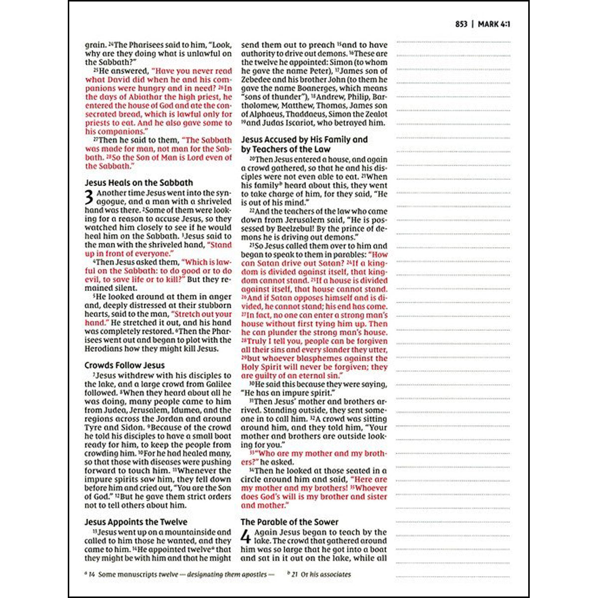 NIV Journal / Word / Girls Double-Column Pink Magnetic Closure Red Letter (Comfort Print)(Hardcover)