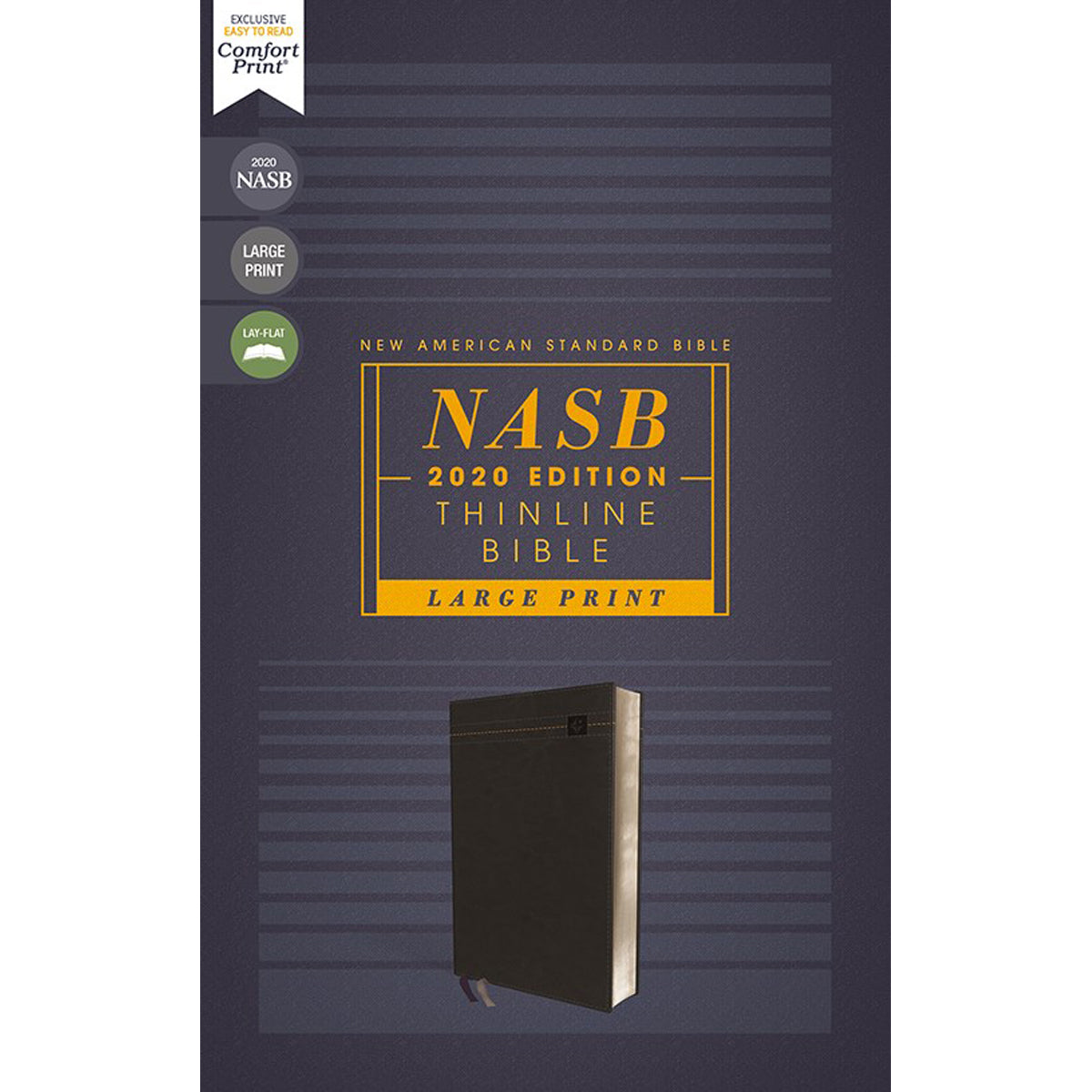 NASB (2020) Thinline Bible Large Print Red Letter Black (Comfort Print)(Imitation Leather)