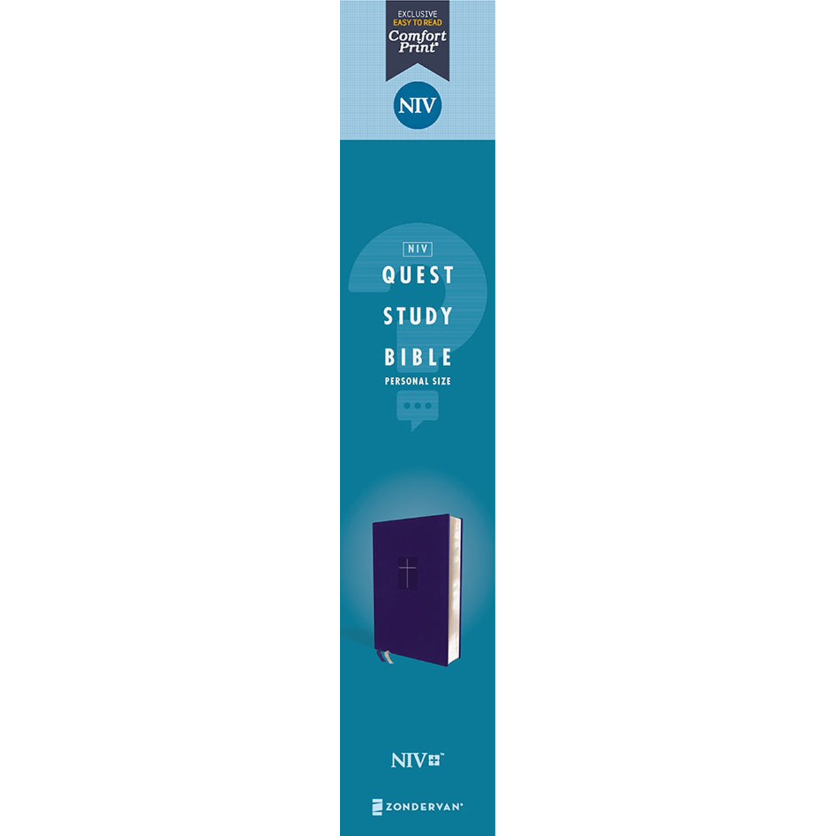 NIV Quest Personal Size Q And A Study Bible Blue (Comfort Print)(Imitation Leather)