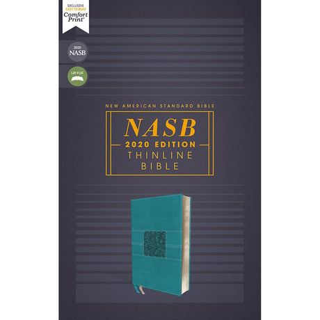 NASB (2020) Thinline Bible Red Letter Thumb Index Teal (Comfort Print)(Imitation Leather)