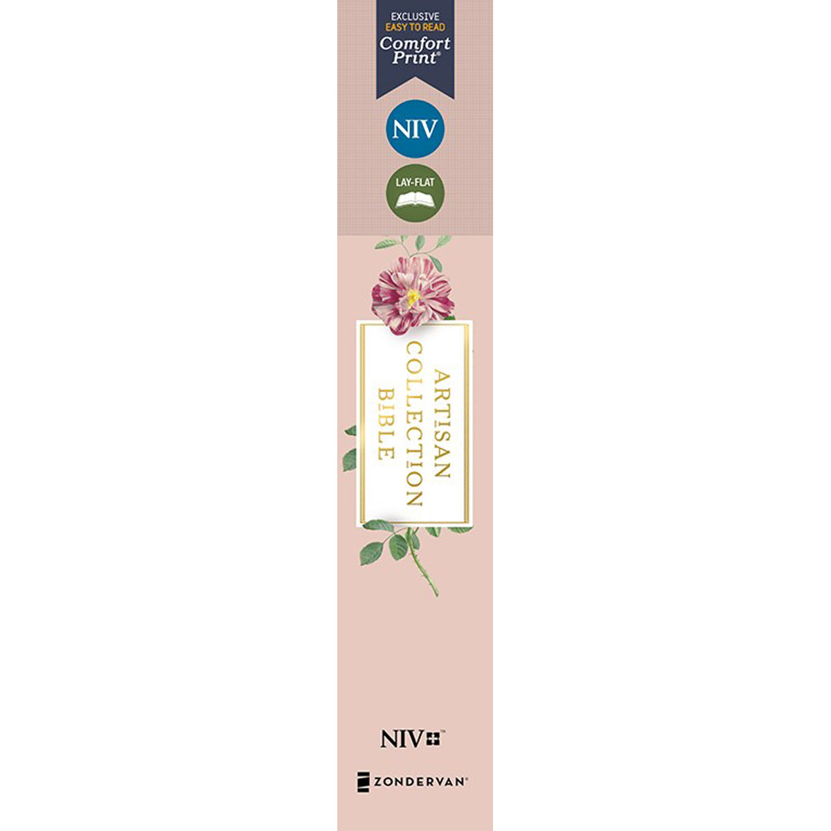 NIV Artisan Collection Red Letter Floral Bible Blush (Comfort Print)(Imitation Leather)