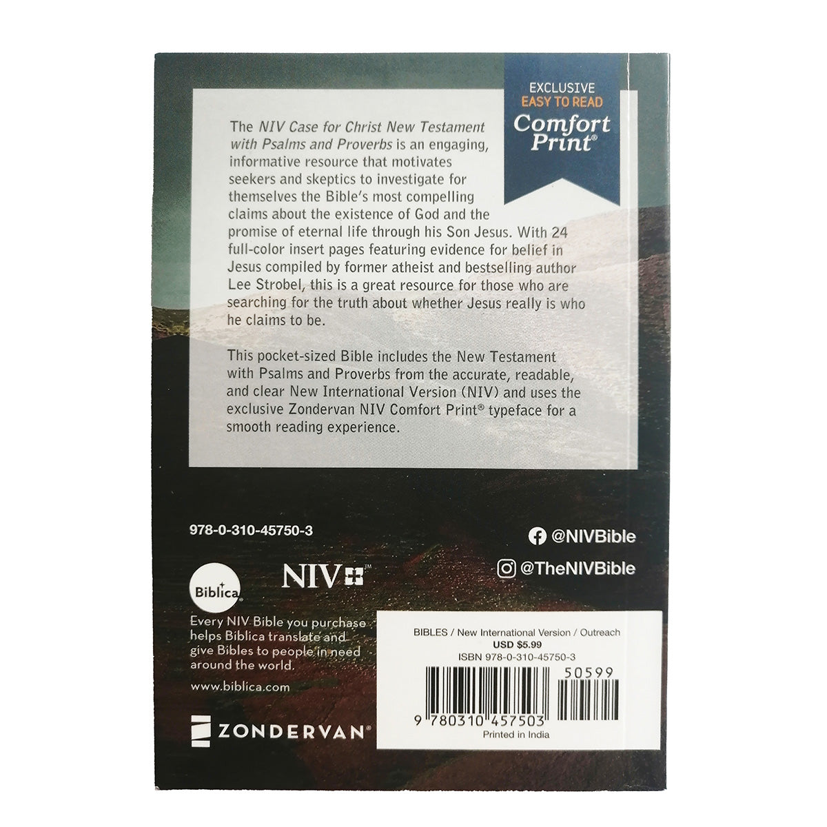 NIV Case For Christ New Testament With Psalms, Proverbs (Comfort Print)(Paperback)