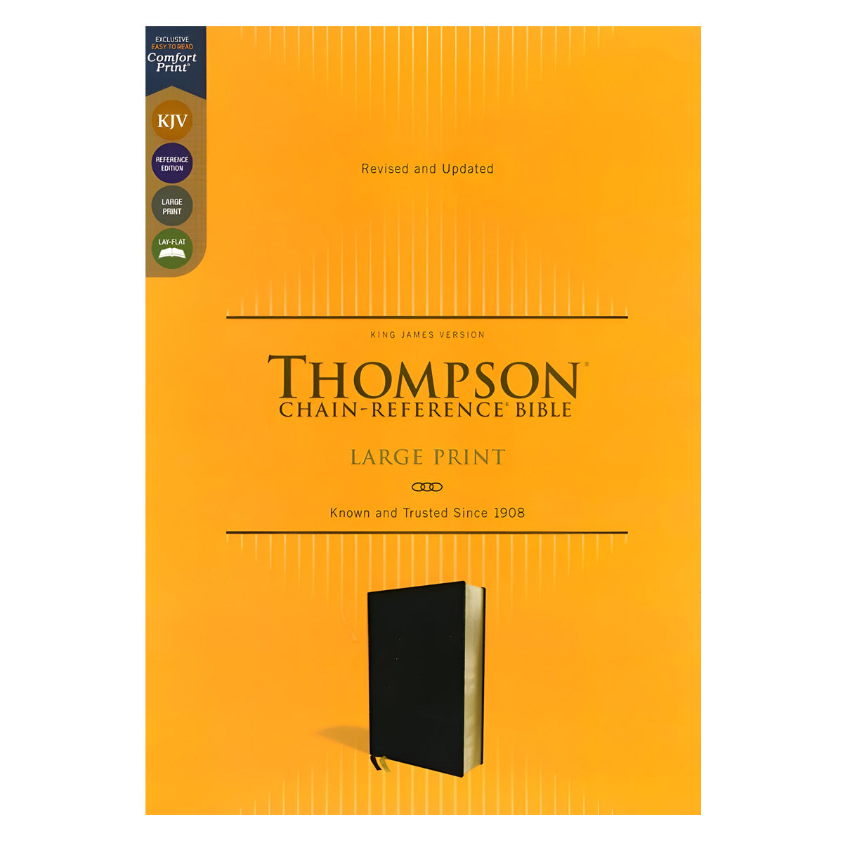KJV Black Imitation Leather Thompson Chain-Reference Bible Large Comfort Print