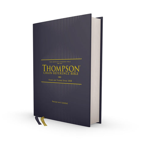 NASB Thompson Chain Reference Red Letter Bible Comfort Print Navy (Hardcover)
