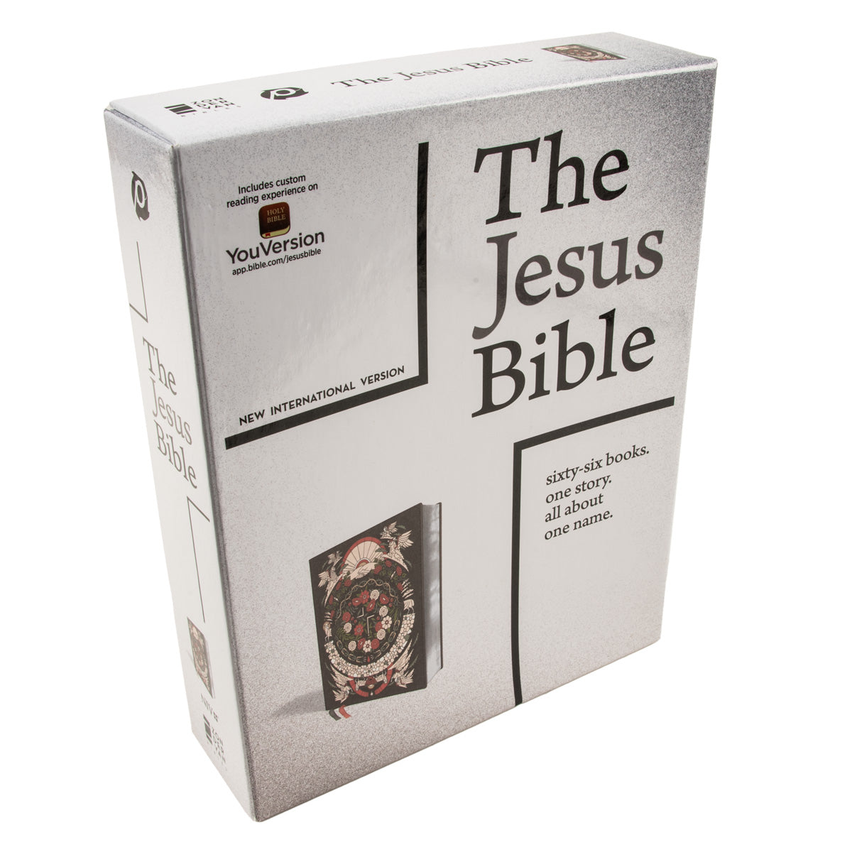 NIV The Jesus Bible Artists Edition Grey Floral (Imitation Leather)