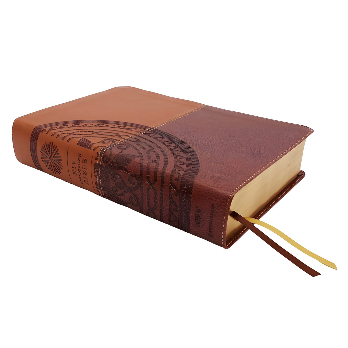 NIV Brown Imitation Leather Application Bible Comfort Print