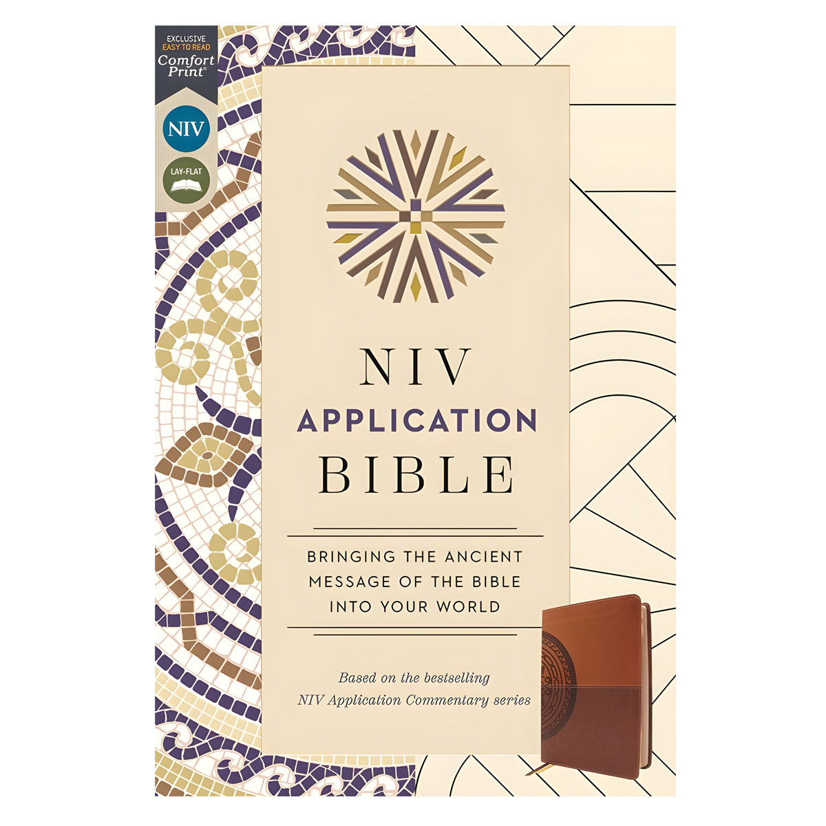 NIV Brown Imitation Leather Application Bible Comfort Print