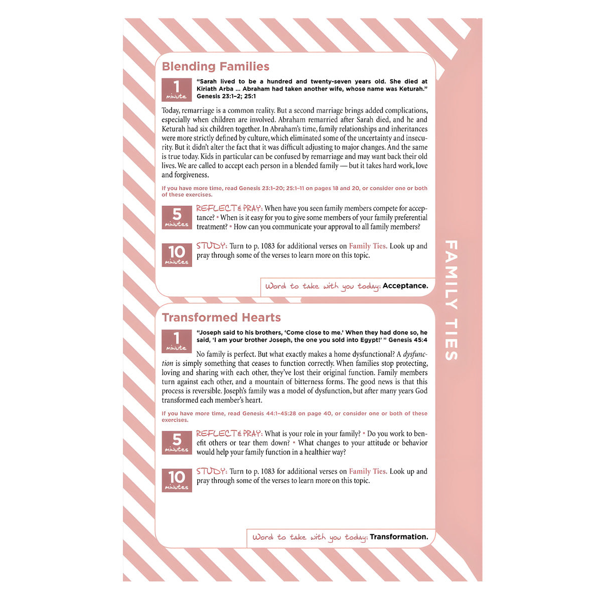 NIV Pink Hardcover Daily Inspiration Busy Mom's Bible Comfort Print